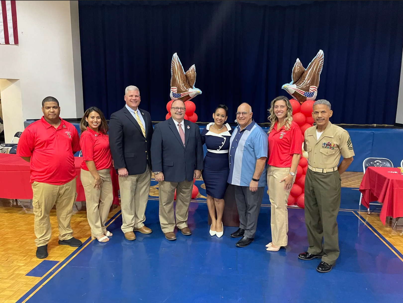 The Union City School District Administration celebrating during the Young Marines Graduation
